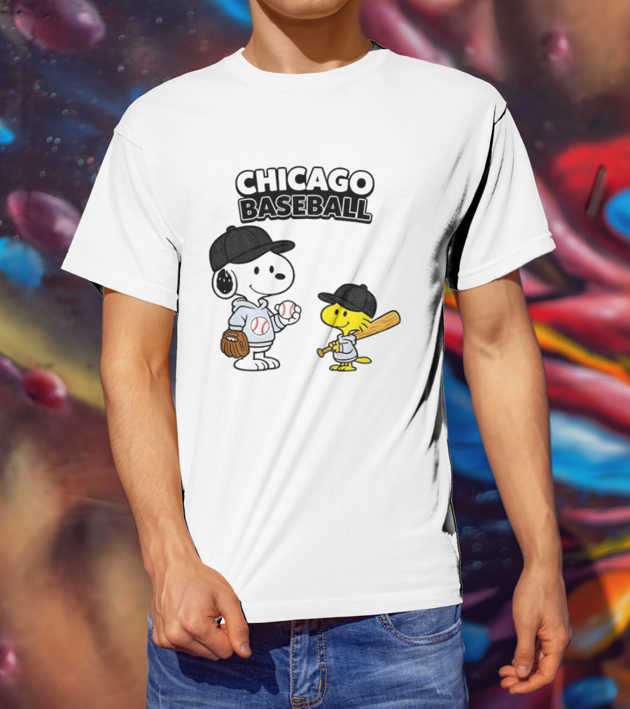 Chicago Baseball Snoopy Woodstock White Sox Peanuts MLB T-Shirt
