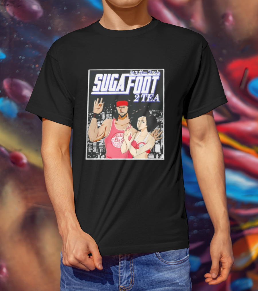 Sugafoot 2 Tea Japanese Text S And Headbands Retro Look T-Shirt