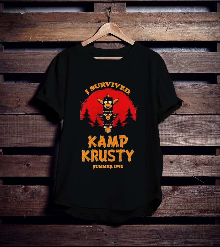I Survived Kamp Krusty Summer 1992 Nostalgic Cartoon Adventure T-Shirt
