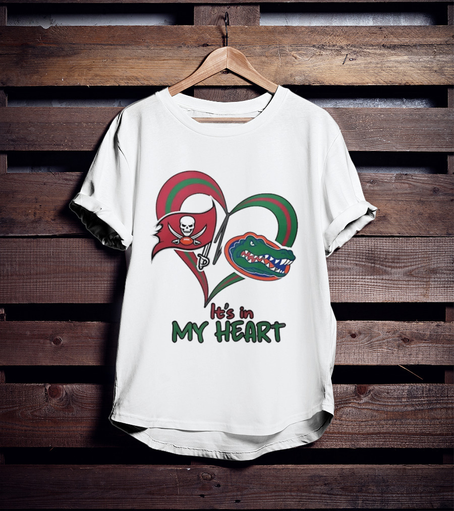 Tampa Bay Buccaneers Florida Gators It's In My Heart T-Shirt