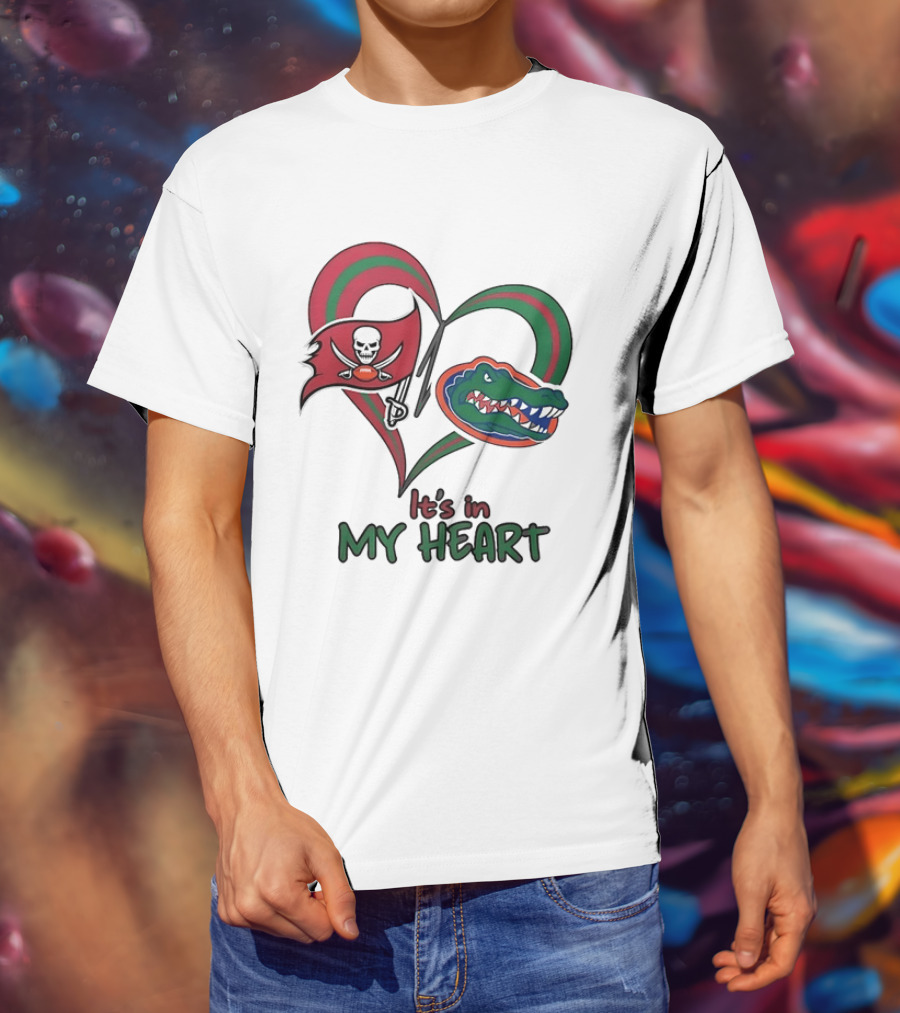 Tampa Bay Buccaneers Florida Gators It's In My Heart T-Shirt