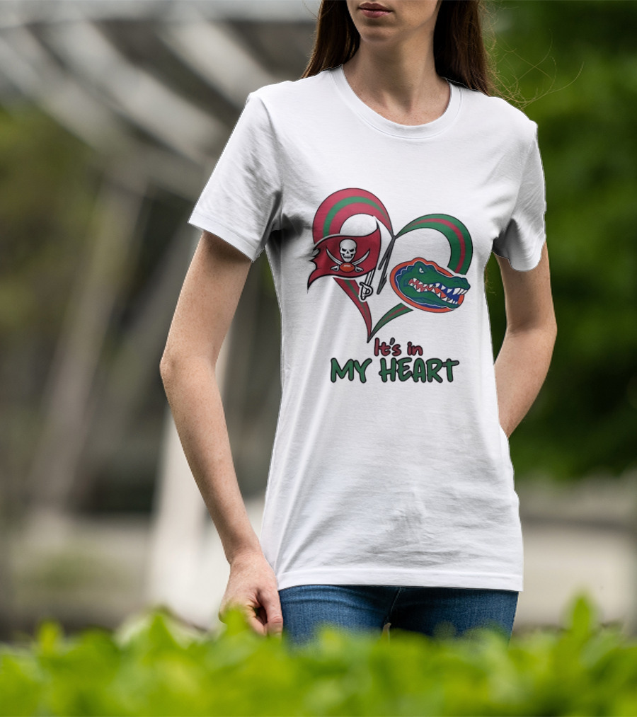 Tampa Bay Buccaneers Florida Gators It's In My Heart T-Shirt