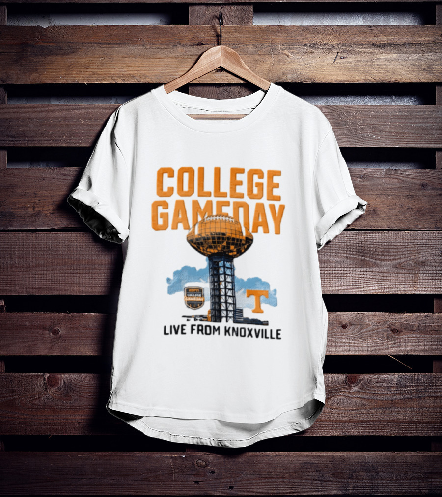 Tennessee Volunteers College Gameday Live From Knoxville Football T-Shirt