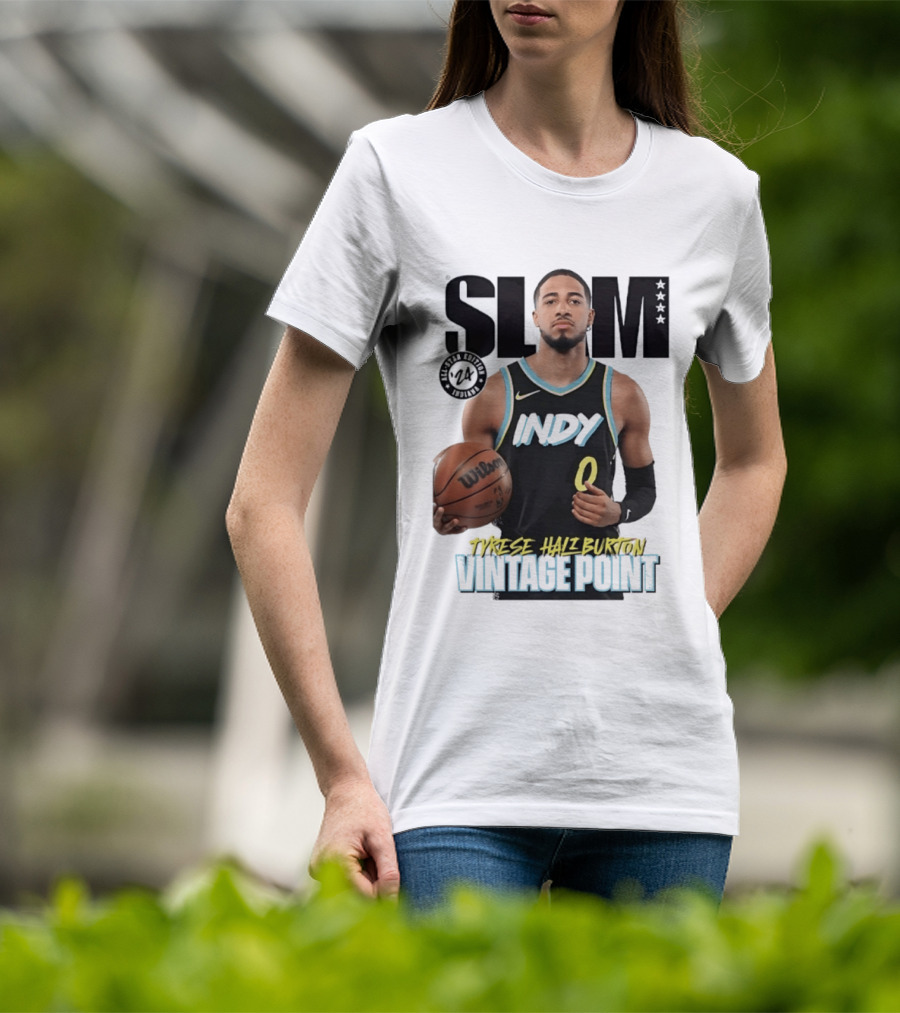 SLAM Magazine Tyrese Haliburton Indy Vintage Point T-Shirt