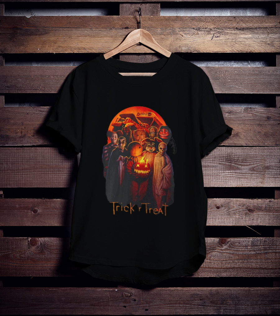 Trick Or Treat Halloween Sam With Flaming Pumpkin And Moon T-Shirt