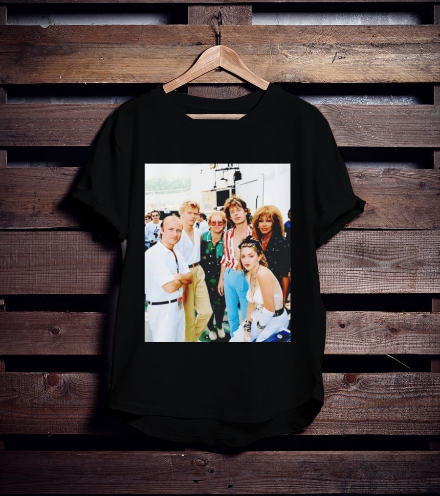 Live Aid Legends Phil Collins Mick Jagger Madonna And Tina Turner T-Shirt
