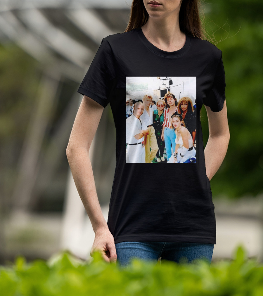 Live Aid Legends Phil Collins Mick Jagger Madonna And Tina Turner T-Shirt