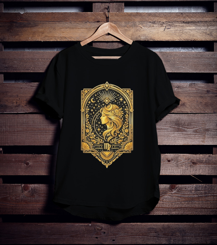Virgo Goddess Zodiac Symbol Astrology Art Nouveau T-Shirt