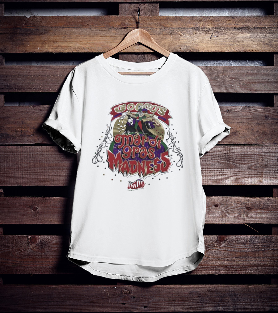 Jocco's Mardi Gras Madness Jazzland Park New Orleans Celebration Event T-Shirt