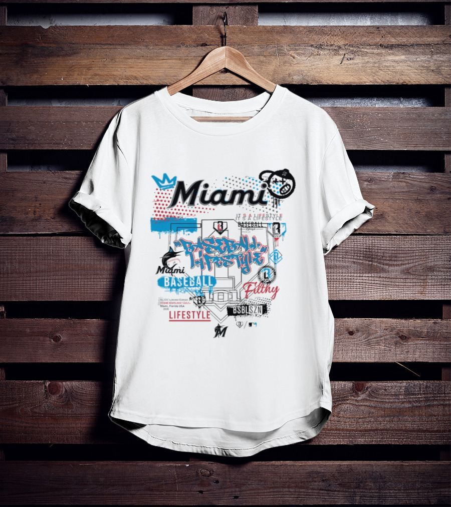 Miami Marlins Baseball Lifestyle It's A Lifestyle Vibes And Rhythm T-Shirt