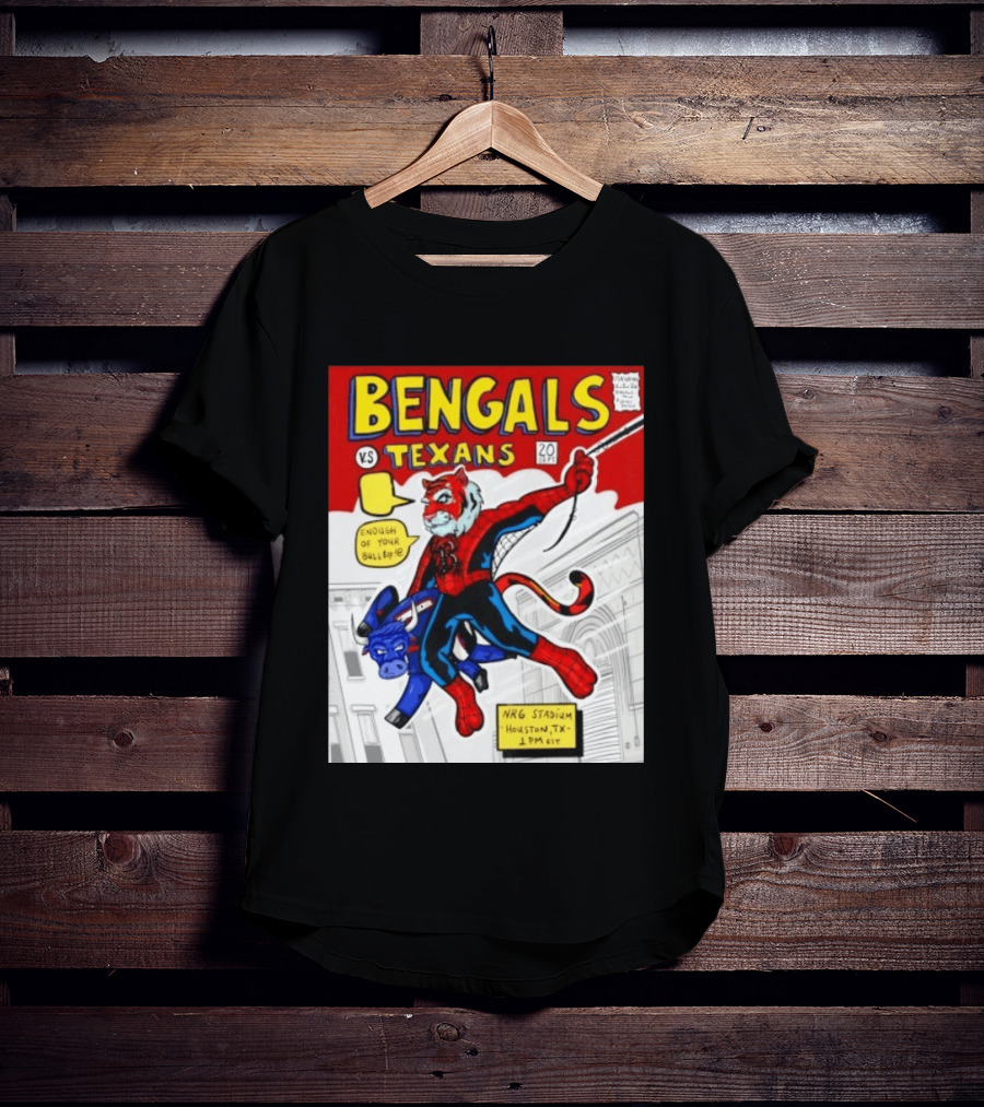Bengals Vs Texans Week 2 Game Day NRG Stadium Houston 1PM EST Comic T-Shirt