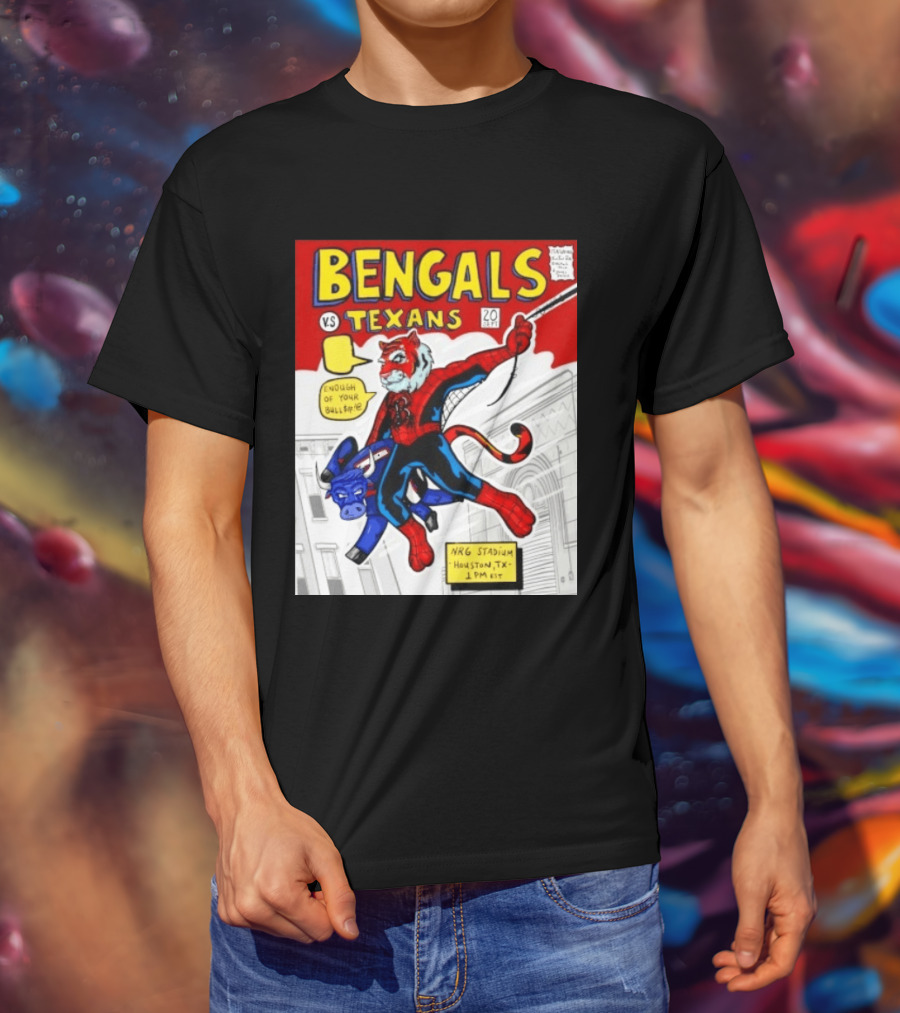 Bengals Vs Texans Week 2 Game Day NRG Stadium Houston 1PM EST Comic T-Shirt