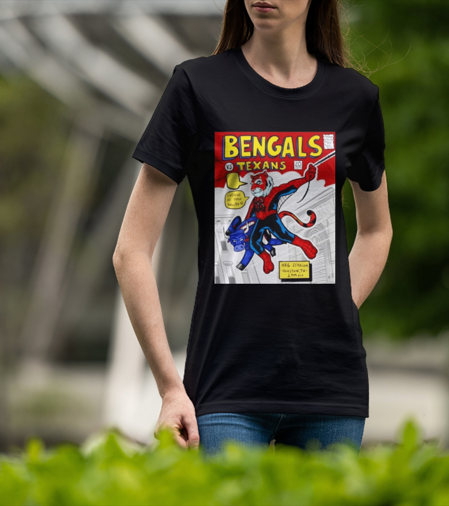 Bengals Vs Texans Week 2 Game Day NRG Stadium Houston 1PM EST Comic T-Shirt
