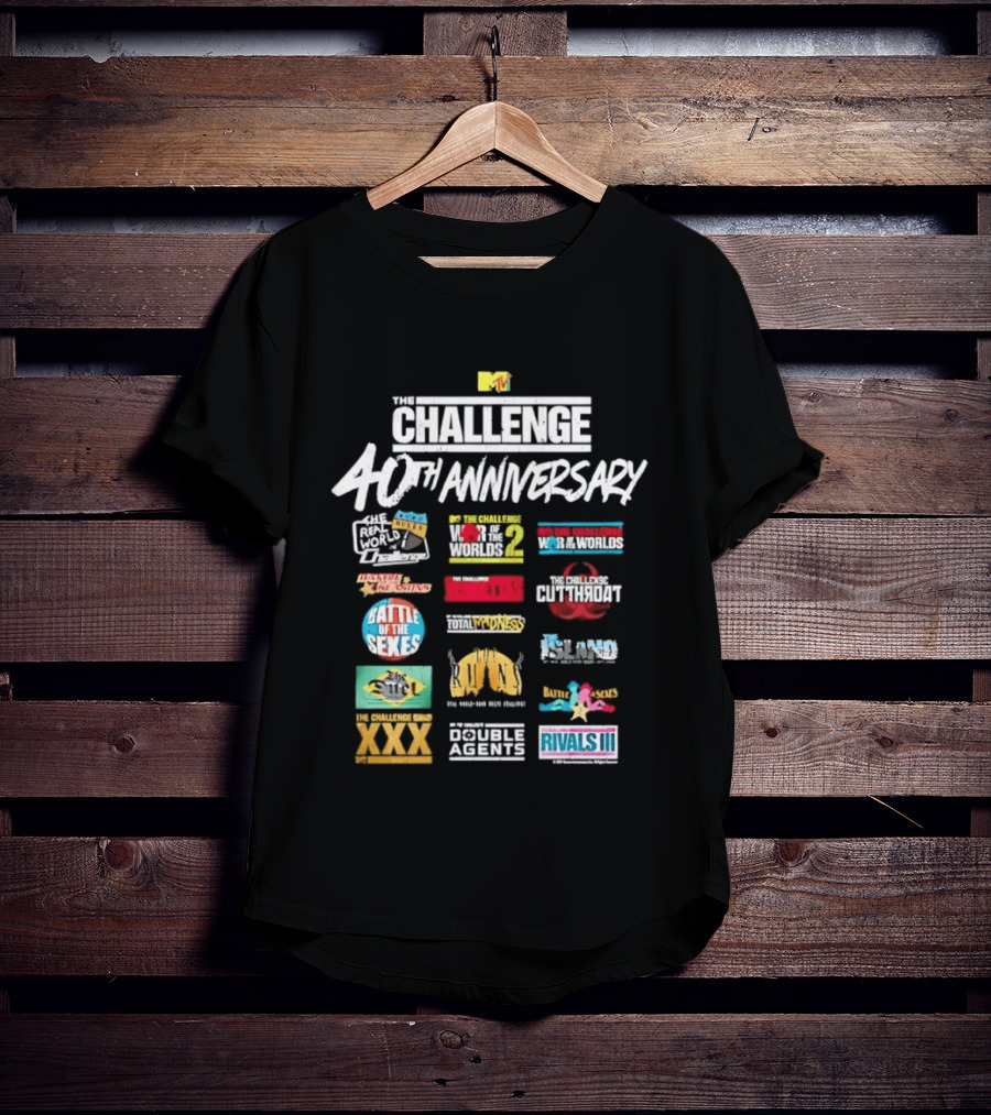 Challenge 40th Anniversary MTV Series Reality TV Road Rules Battle Of The Sexes Rivals III Gauntlet Inferno Ct Tamburello T-Shirt