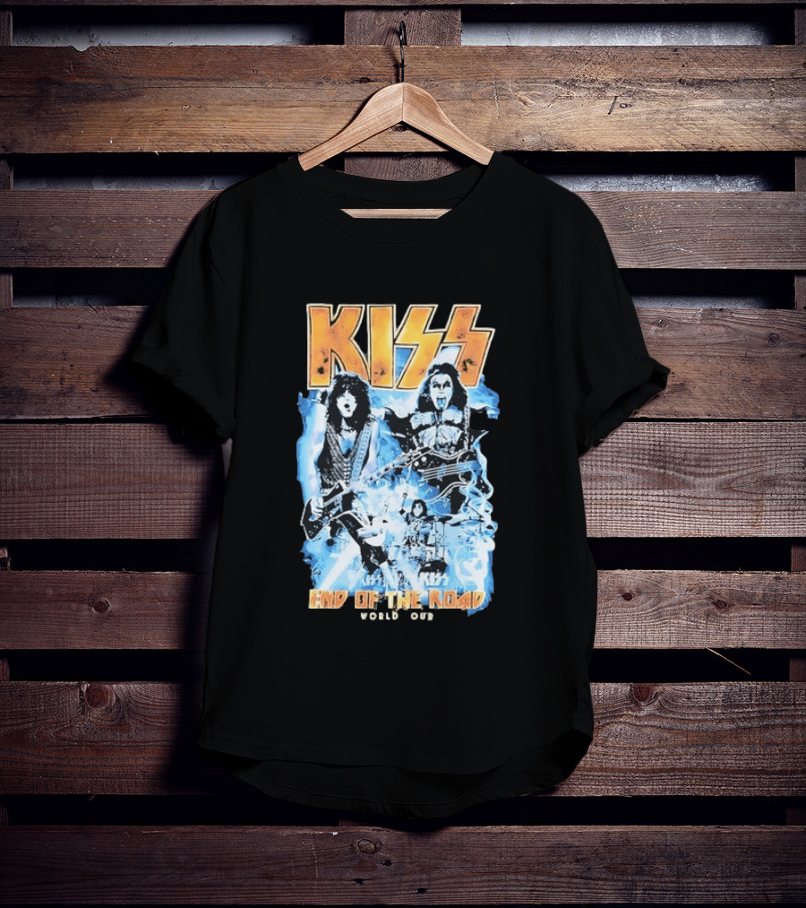 Kiss End Of The Road World Tour Rock Music Iconic Band Image T-Shirt