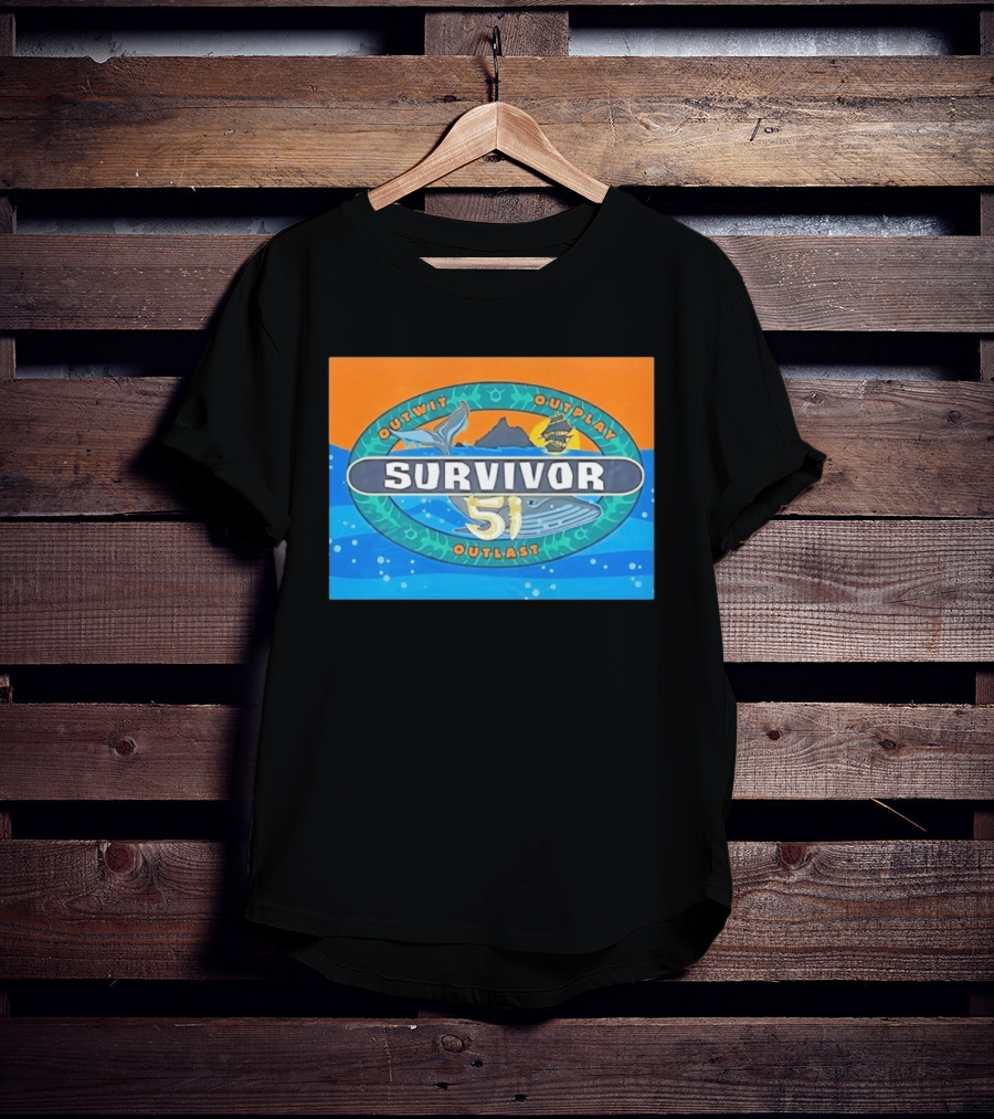 Survivor 51 Outwit Outplay Outlast Whale And Ship Reality TV T-Shirt
