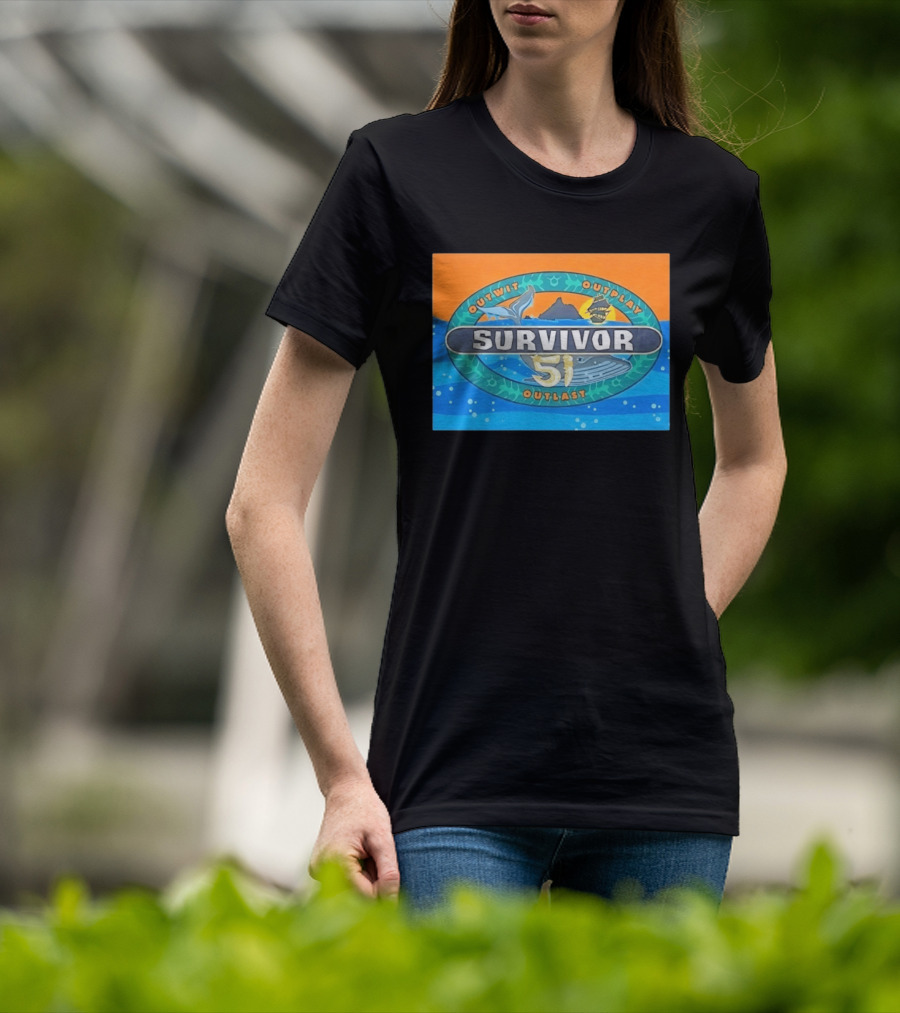 Survivor 51 Outwit Outplay Outlast Whale And Ship Reality TV T-Shirt