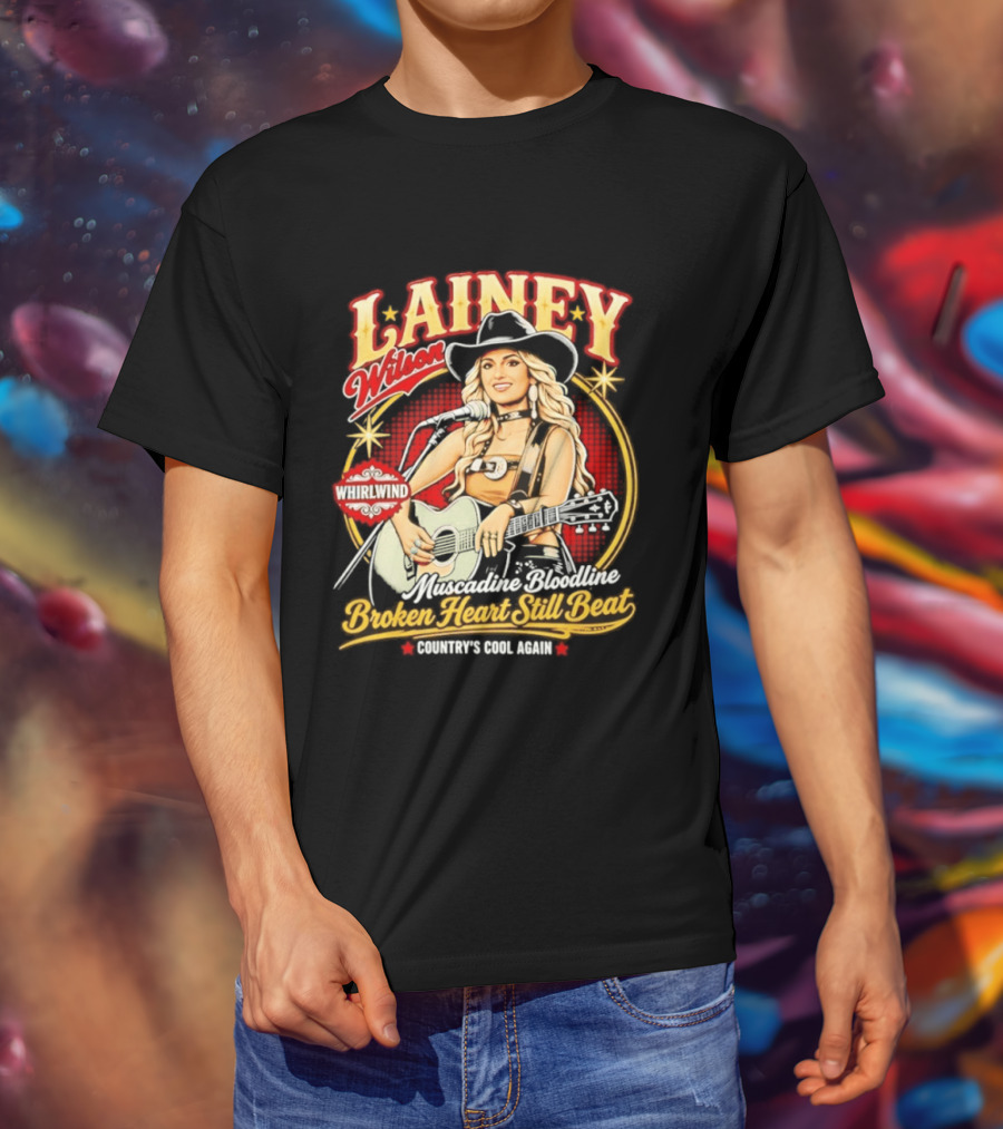 Lainey Wilson Whirlwind Muscadine Bloodline Broken Heart Still Beat Country's Soul Again T-Shirt
