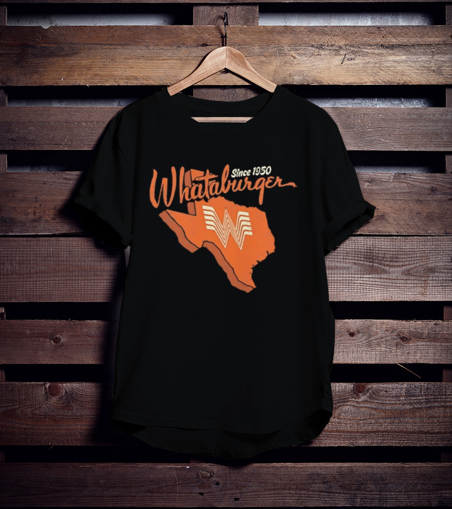 Whataburger Since 1950 Texas State Outline Distressed T-Shirt