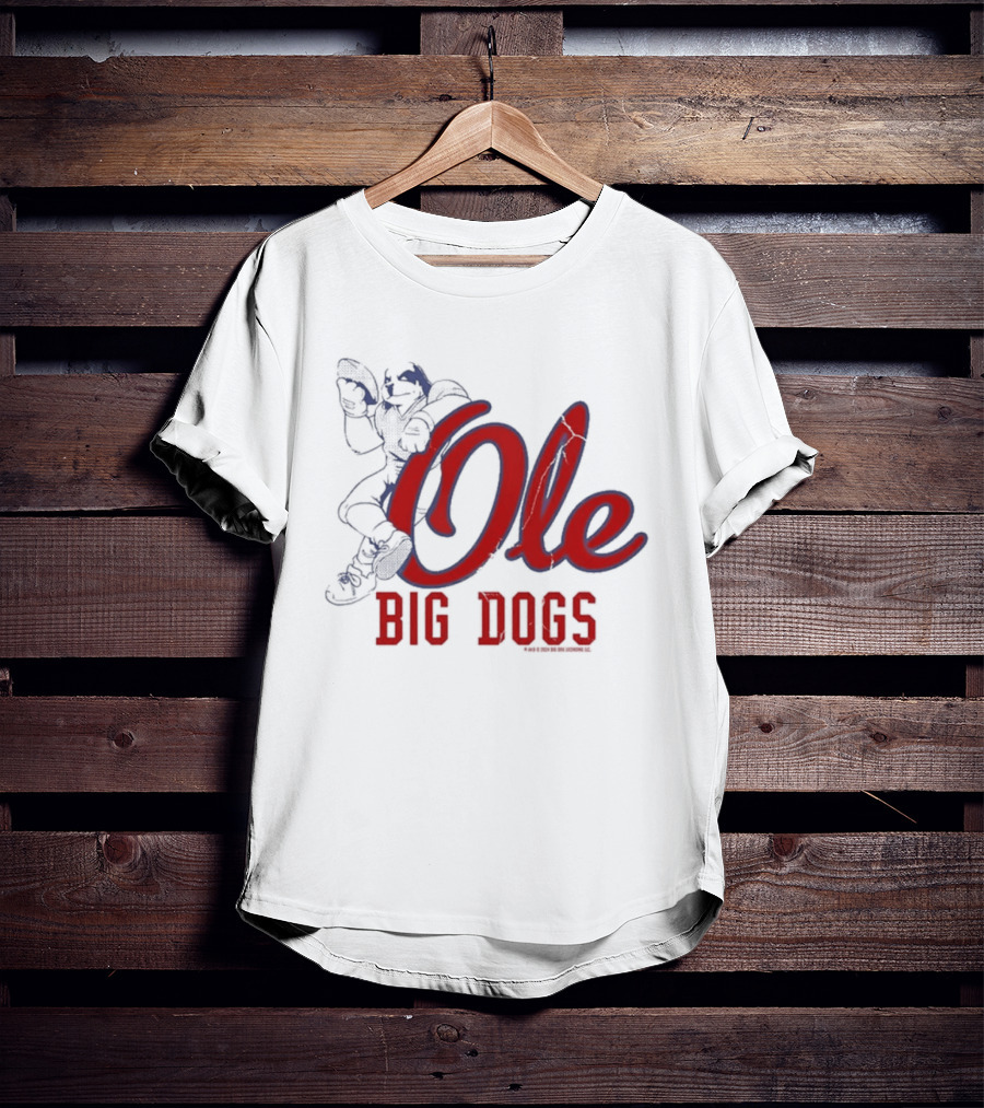 Ole Big Dogs Mississippi Football Spirit BDCF T-Shirt