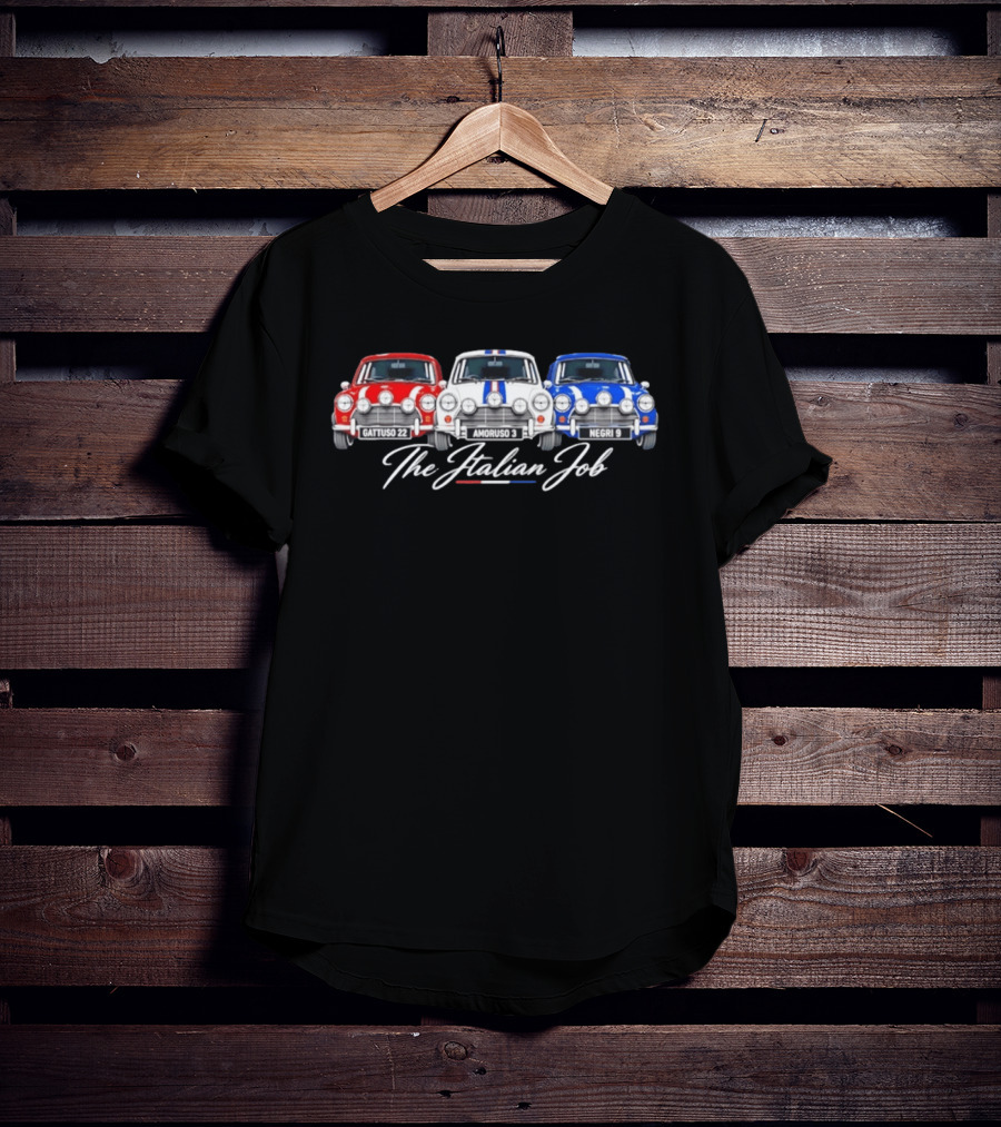 The Italian Job Gattuso 22 Amoruso 3 Negri 9 Mini Cooper Racing T-Shirt