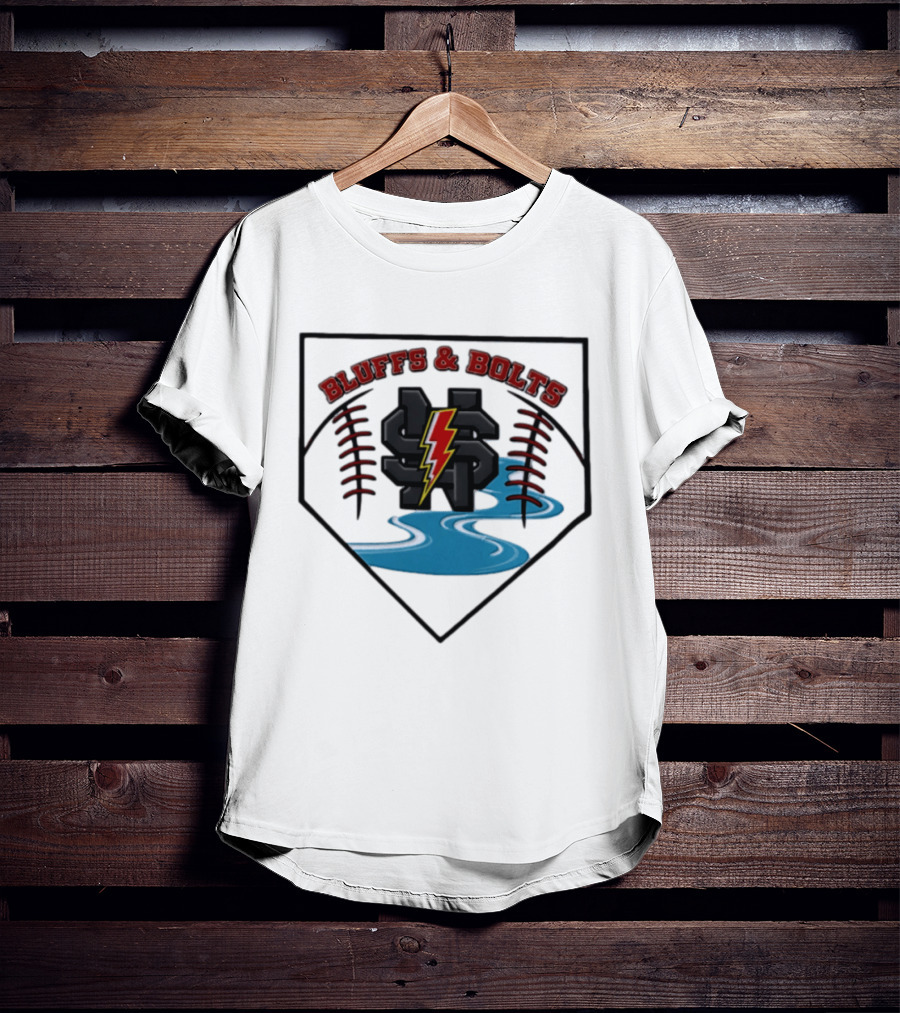 Bluffs And Bolts 2026 Baseball River Lightning T-Shirt