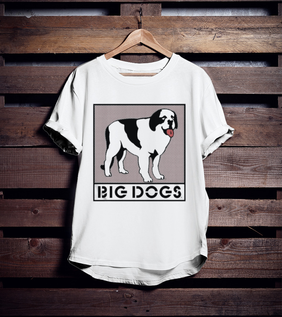Big Dogs Saint Bernard Box Pink T-Shirt