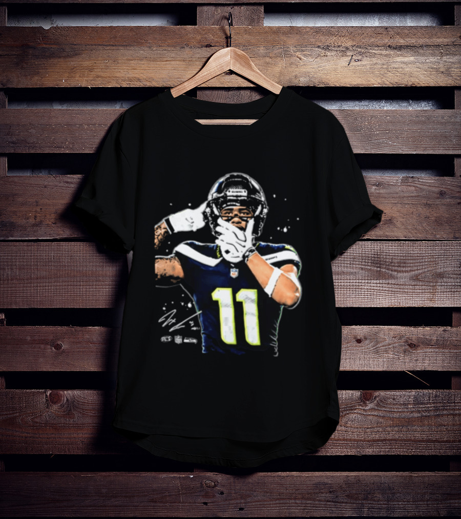 Geno Smith Seattle Seahawks Number 11 Pointing Gesture T-Shirt