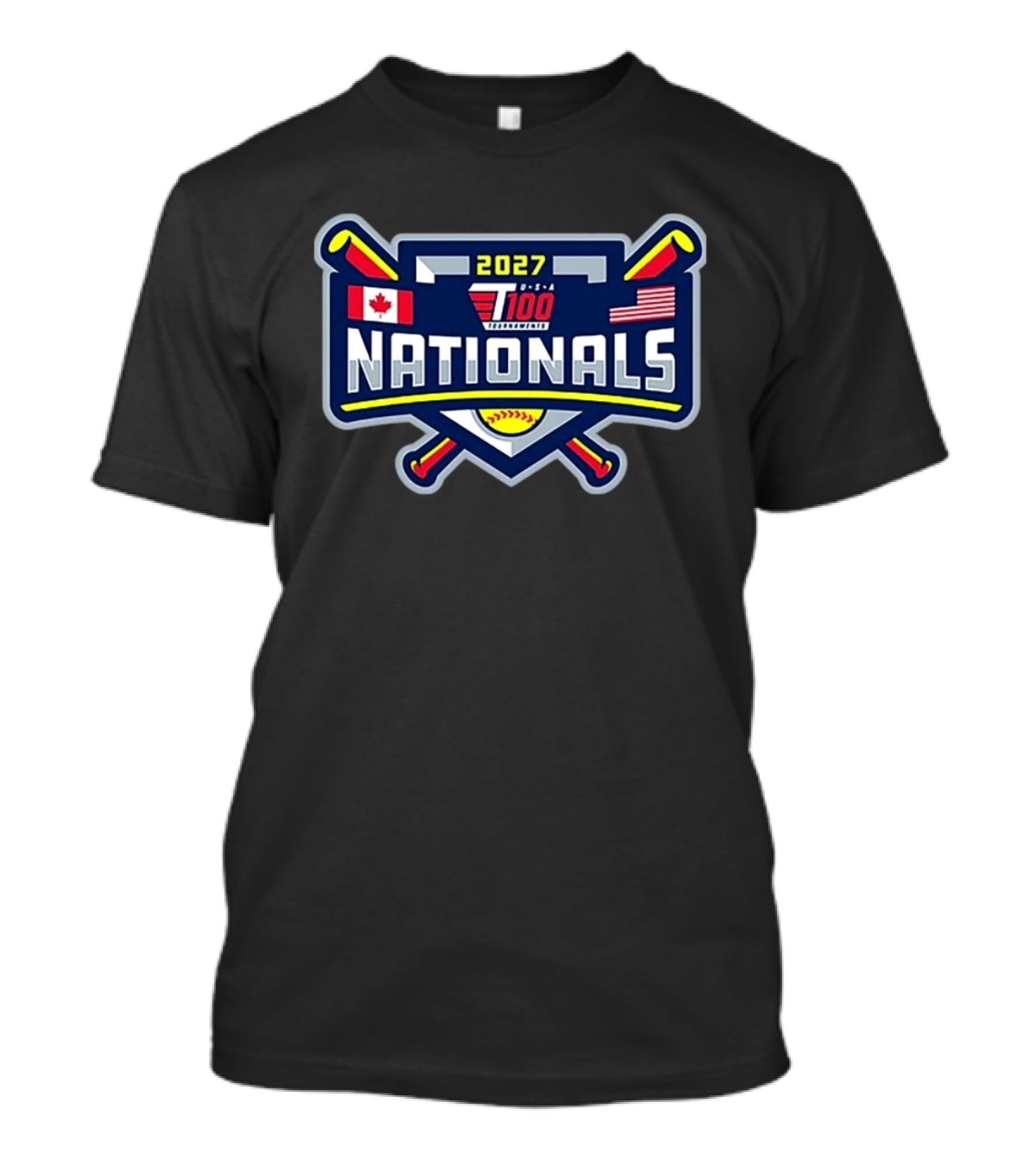 2027 T100 USA Canada Nationals Baseball Tournament T-Shirt