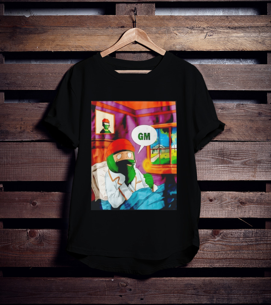 GM Crypto Morning Pepe Bitcoin Meme Blockchain T-Shirt
