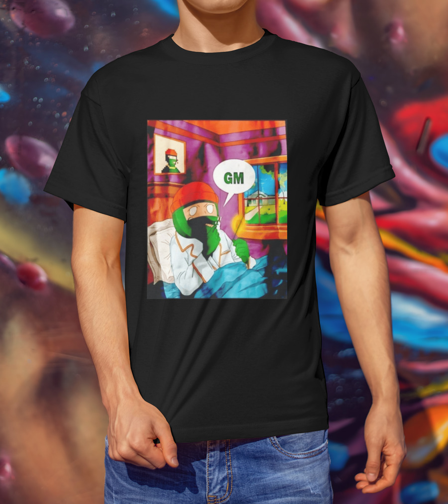 GM Crypto Morning Pepe Bitcoin Meme Blockchain T-Shirt