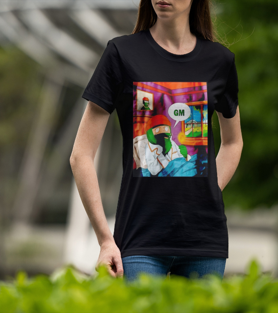 GM Crypto Morning Pepe Bitcoin Meme Blockchain T-Shirt