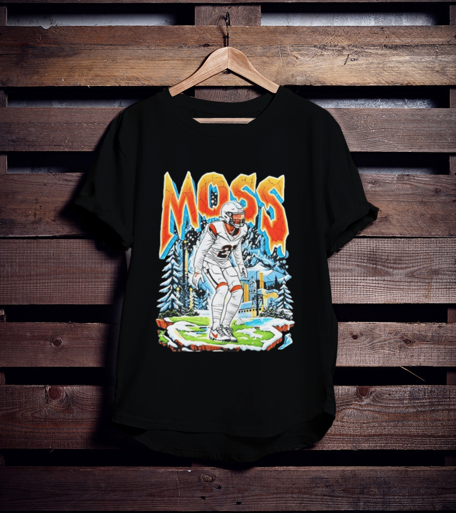 Randy Moss 21 Winter Scene Minnesota Vikings Legend T-Shirt