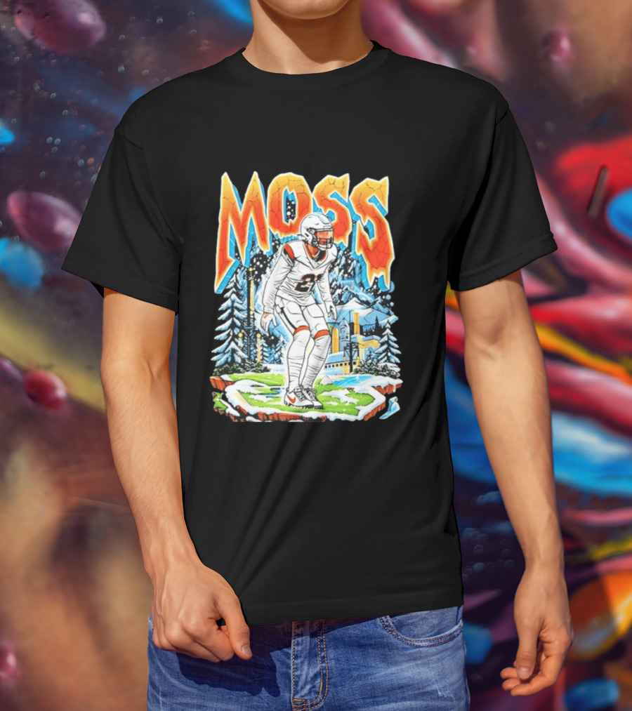 Randy Moss 21 Winter Scene Minnesota Vikings Legend T-Shirt