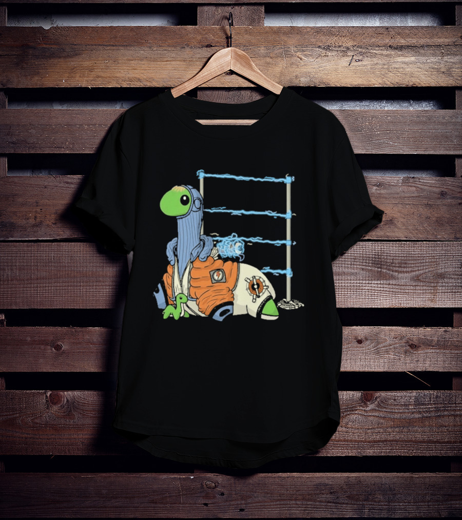 Wattson Nessie Apex Legends Character With Baby Nessie And Fences T-Shirt