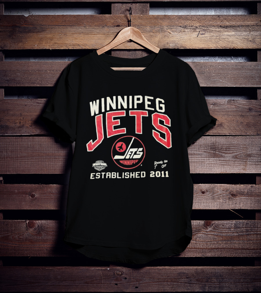 Winnipeg Jets NHL Western Conference Ready To Jet Off Established 2011 T-Shirt