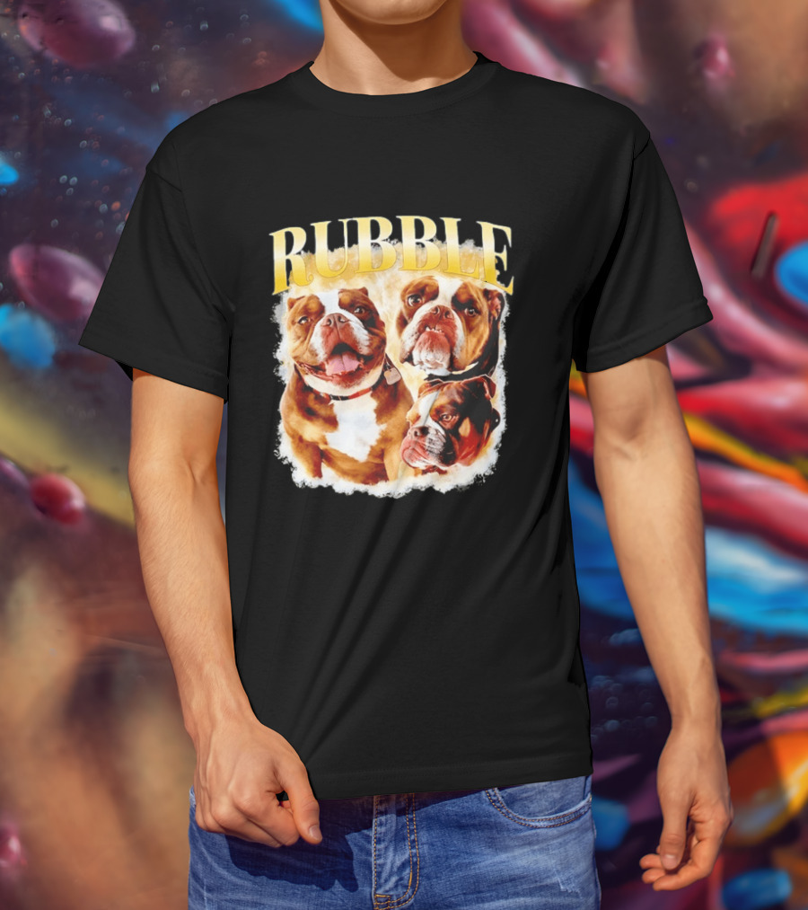 Rubble English Bulldog Dog Lover T-Shirt