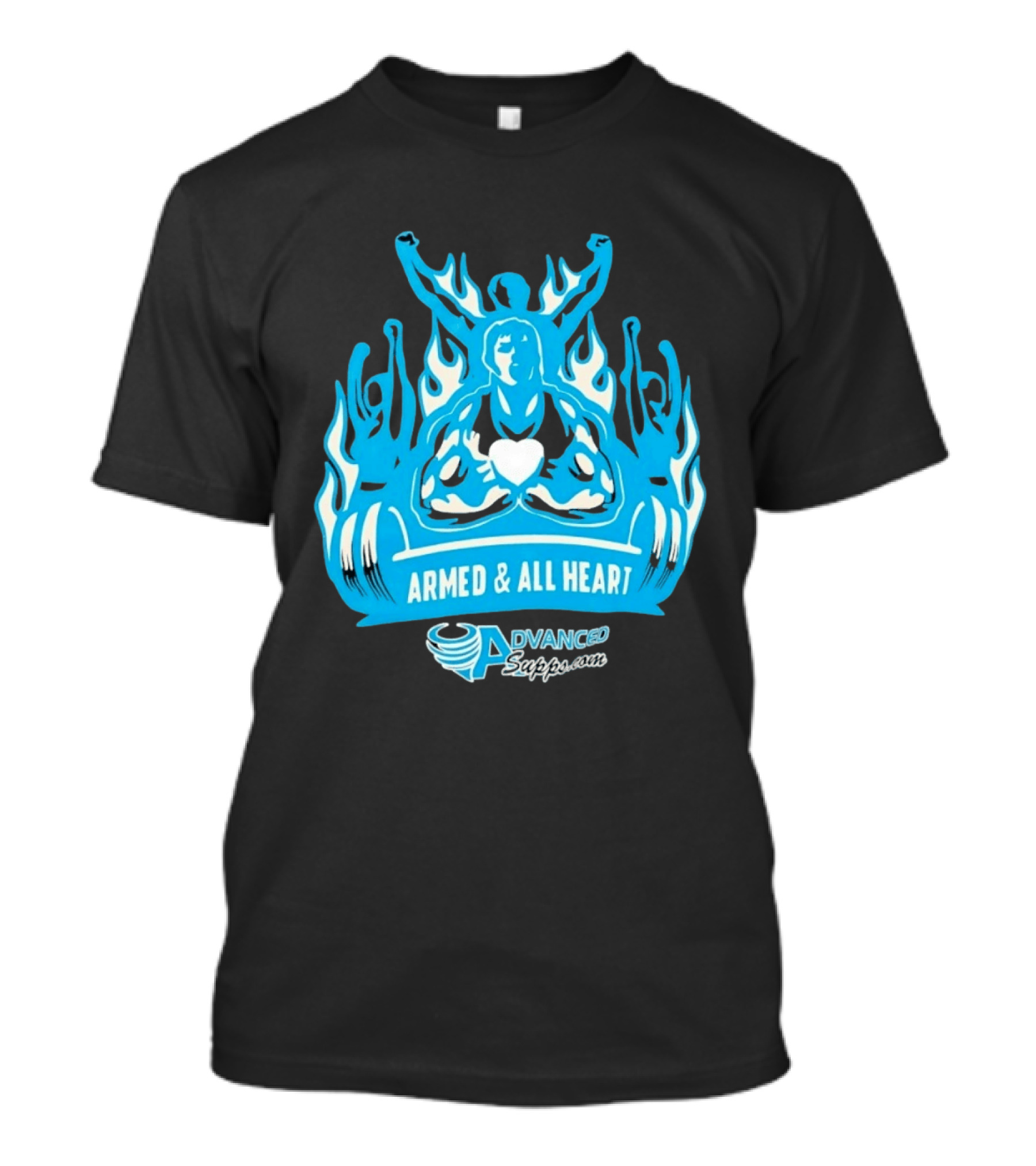 Armed & All Heart Advanced Supps Bodybuilding Fitness Motivation T-Shirt
