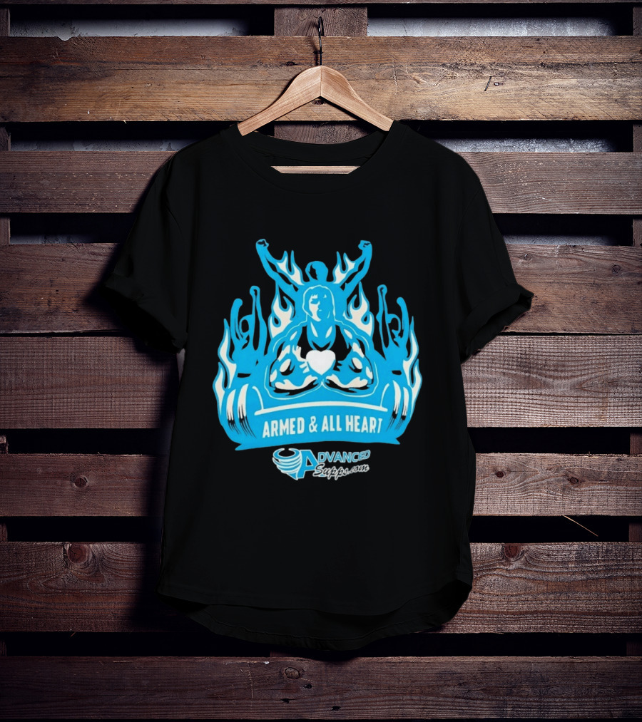 Armed & All Heart Advanced Supps Bodybuilding Fitness Motivation T-Shirt
