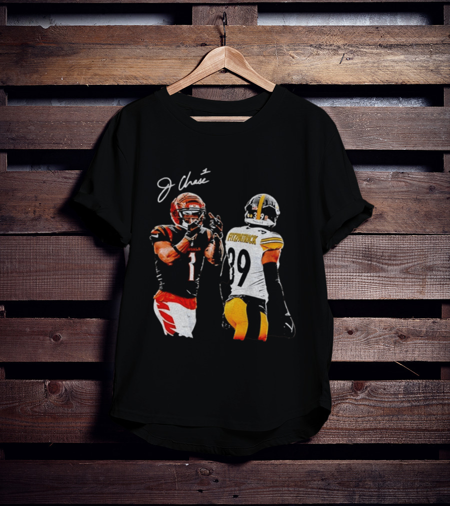 Ja'Marr Chase Vs Minkah Fitzpatrick Cincinnati Bengals Pittsburgh Steelers Football Matchup T-Shirt