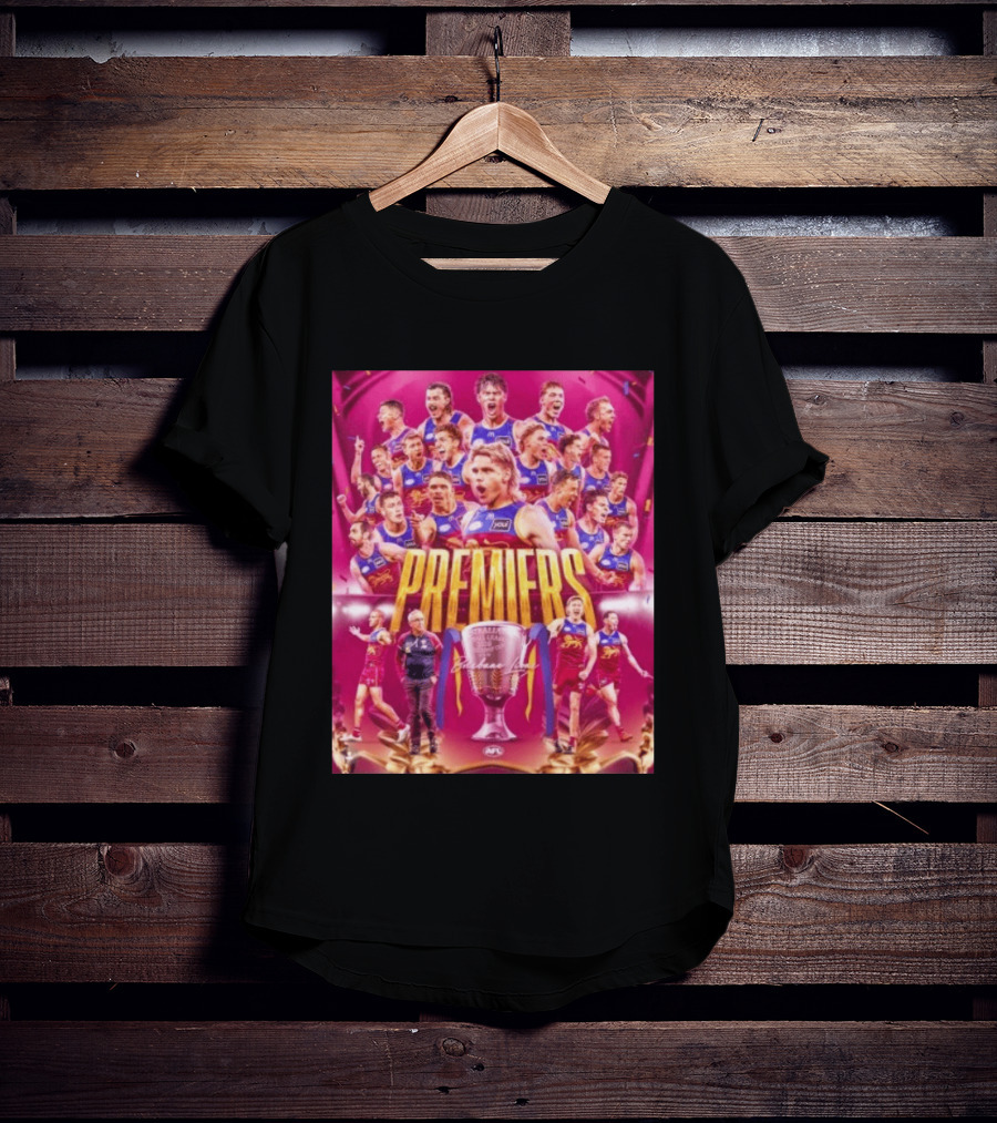 Brisbane Lions AFL 2026 Premiers Premiership Cup Celebration T-Shirt