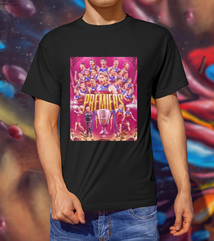 Brisbane Lions AFL 2026 Premiers Premiership Cup Celebration T-Shirt