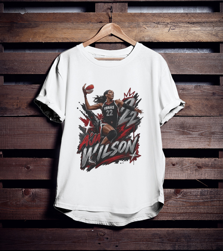 A'ja Wilson Vegas 22 Basketball Star T-Shirt