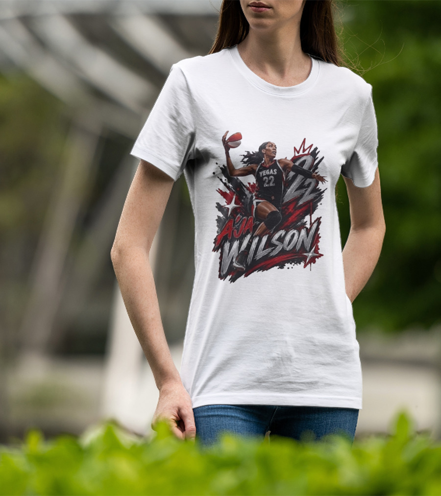 A'ja Wilson Vegas 22 Basketball Star T-Shirt