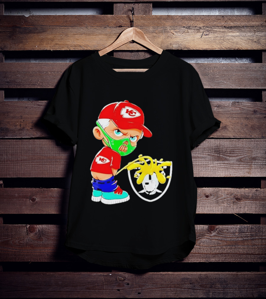 Kansas City Chiefs Fan Cartoon Rivalry With Las Vegas Raiders T-Shirt