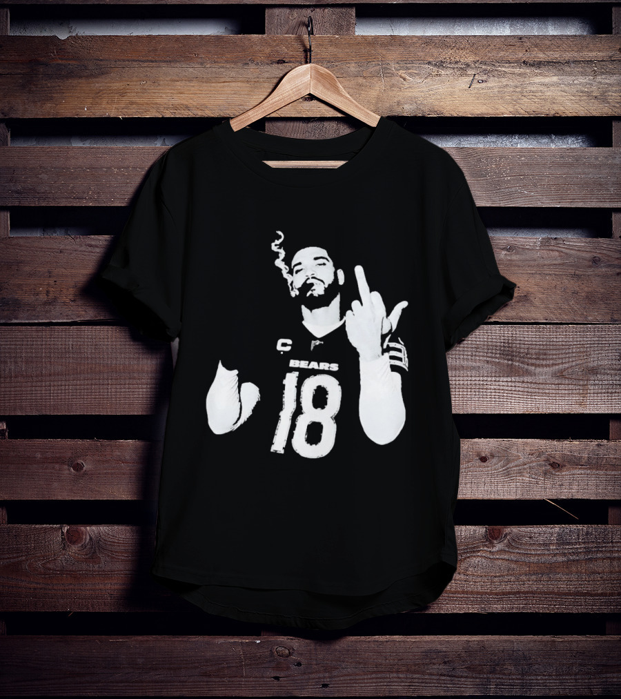 Chicago Bears 18 Player Cigar Beer Gesture Sports Fan T-Shirt