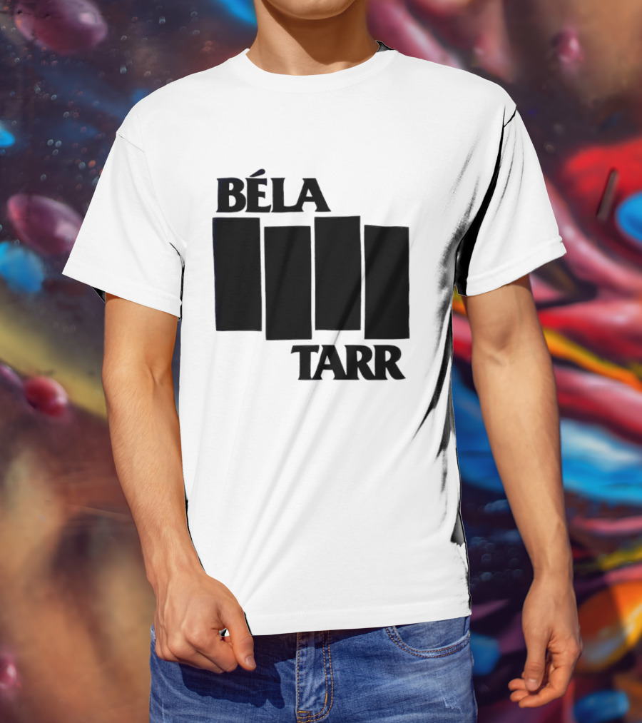 Béla Tarr Block Logo Homage Black Flag T-Shirt