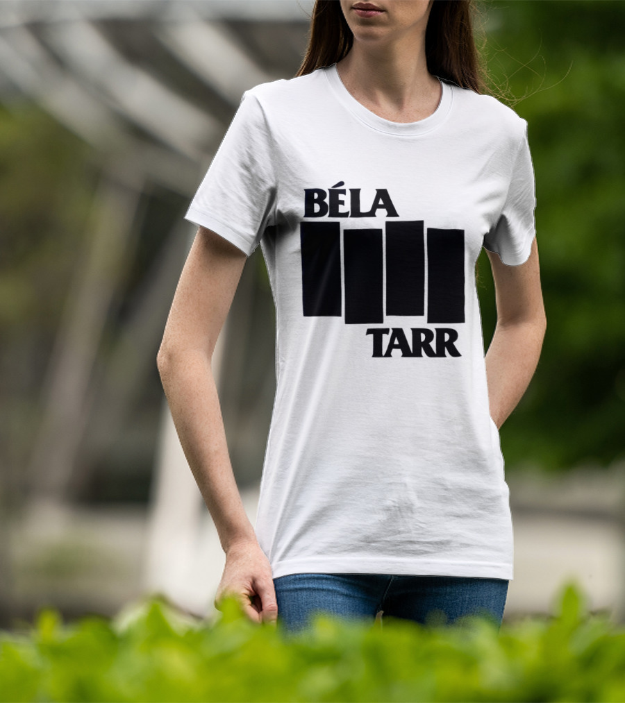 Béla Tarr Block Logo Homage Black Flag T-Shirt