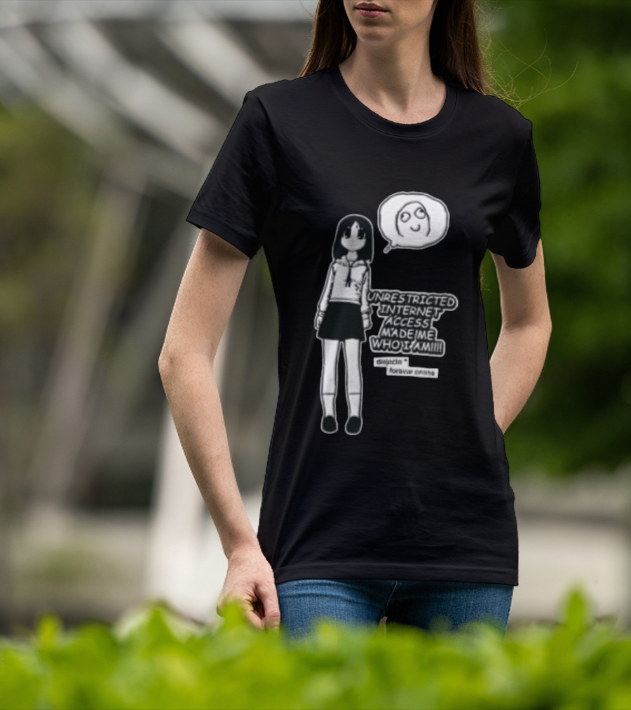 Lucky Star Kagami Hiiragi Unrestricted Internet Access Forever Anime Distincta T-Shirt