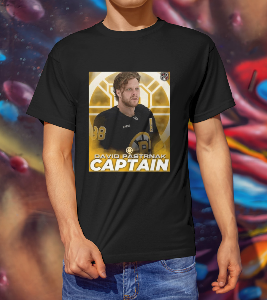 David Pastrnak Captain Boston Bruins NHL Hockey 88 T-Shirt